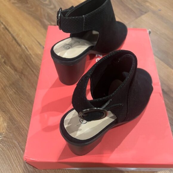 NATURAL BREEZE Black Peep Toe Slingback Bootie (Size 7) NWT - Picture 4 of 8